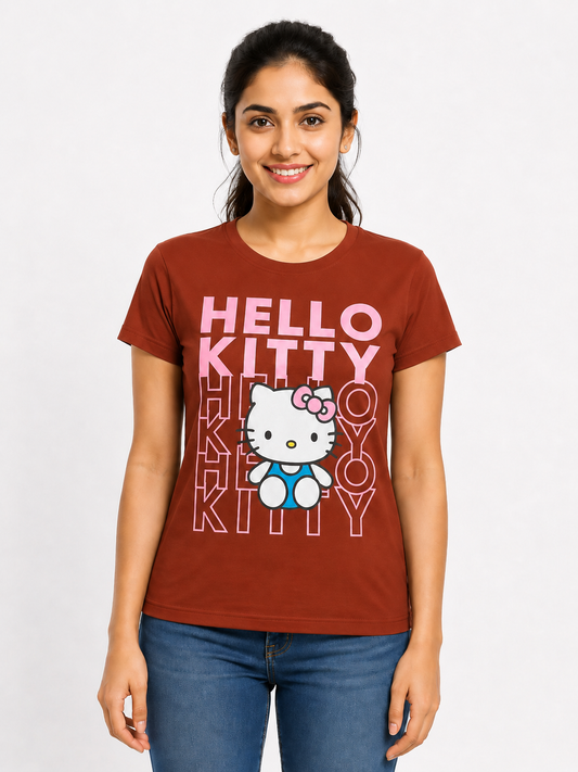 Hello Kitty Printed Women's T-Shirt | Soft & Casual